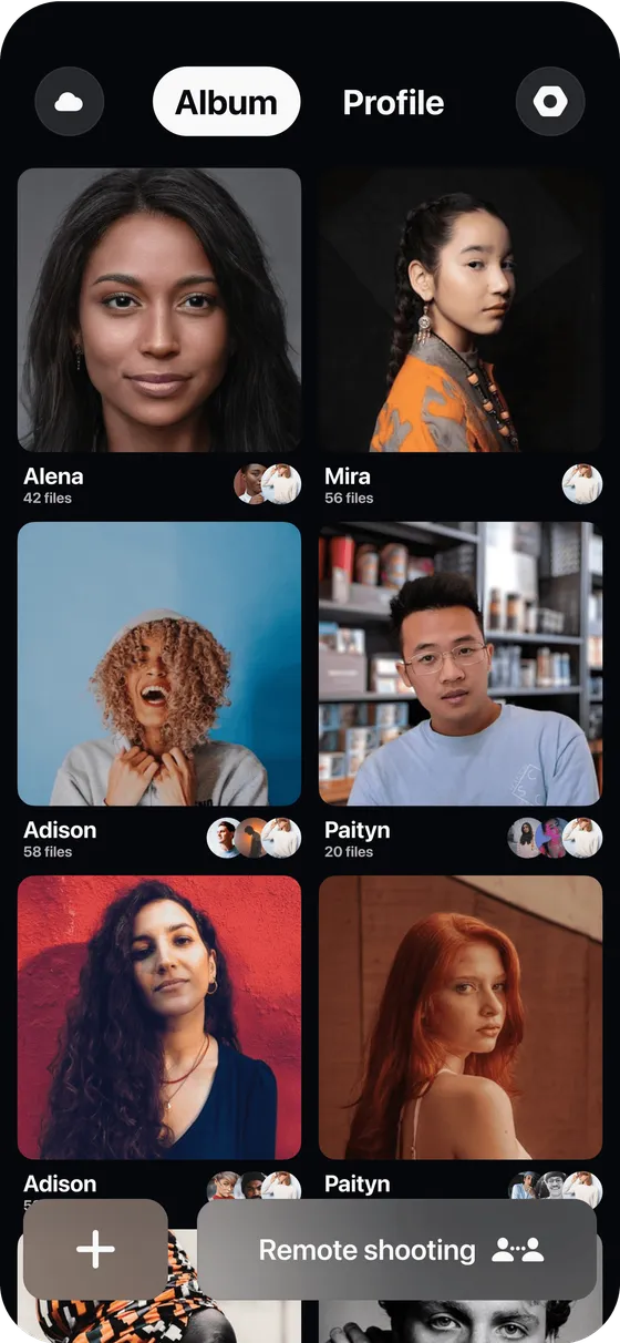 CLOS app — cloud-delivered photoshoot library
